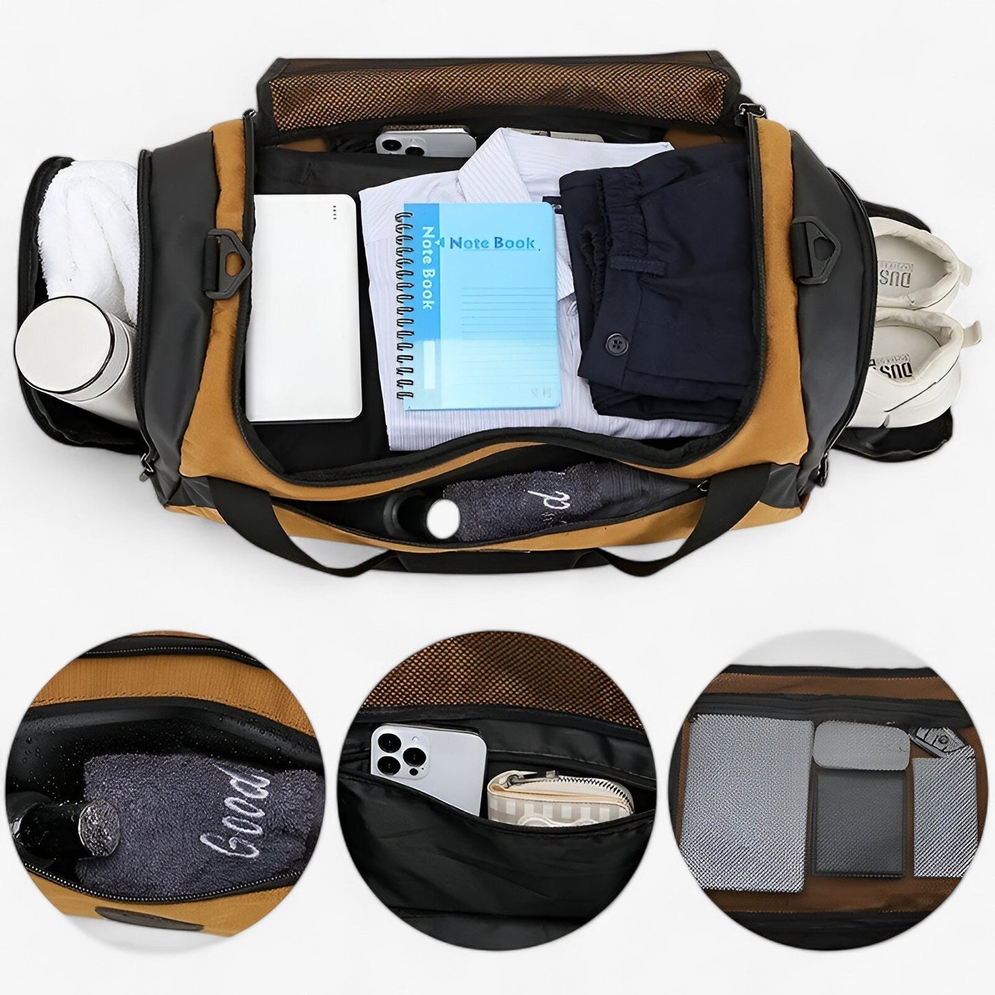 Multifunction Gym Bag Wet Dry Separation Travel Duffle Bag