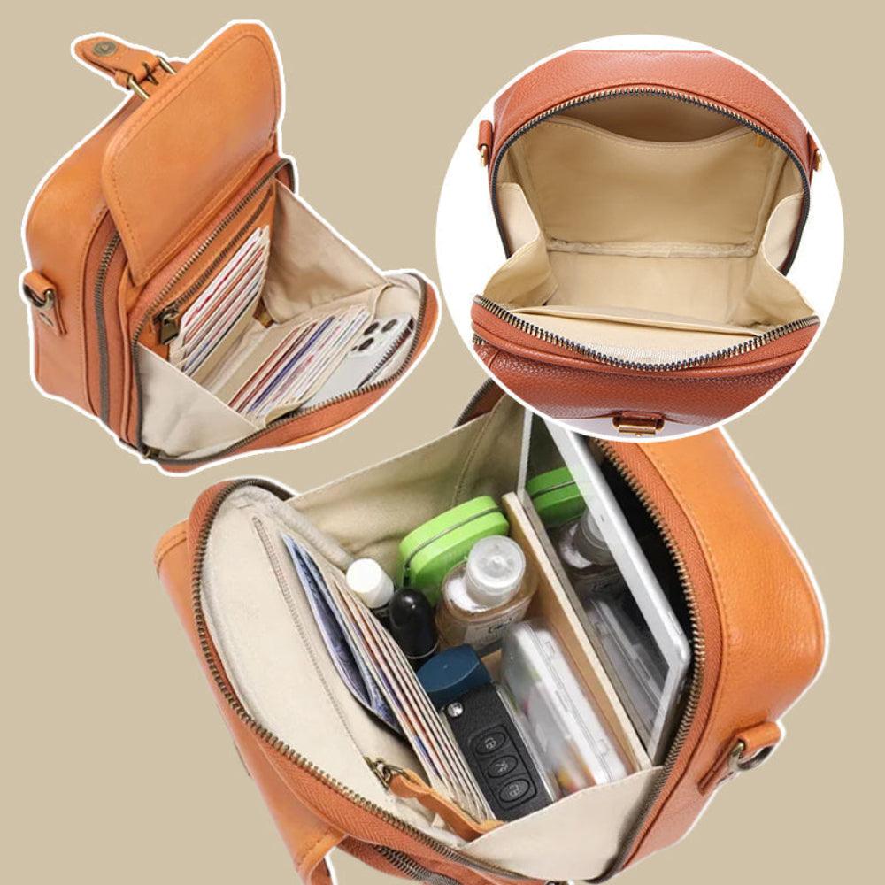 Multifunction Mini Messenger Bag PU Leather Adjustable Crossbody Shoulder Bag