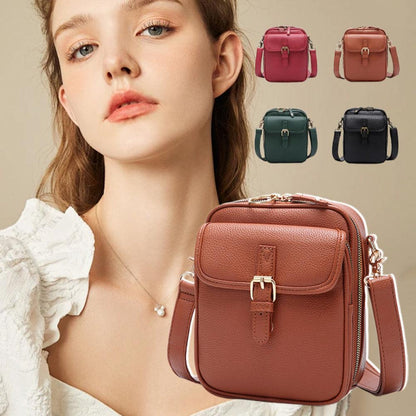 Multifunction Mini Messenger Bag PU Leather Adjustable Crossbody Shoulder Bag