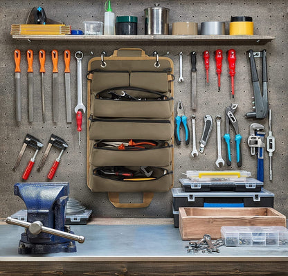 Multifunction Tool Roll Bag Heavy Duty Portable Organizer Storage