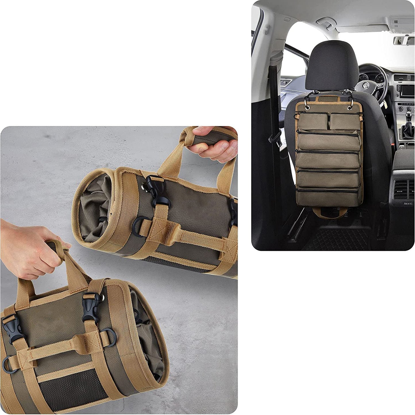 Multifunction Tool Roll Bag Heavy Duty Portable Organizer Storage