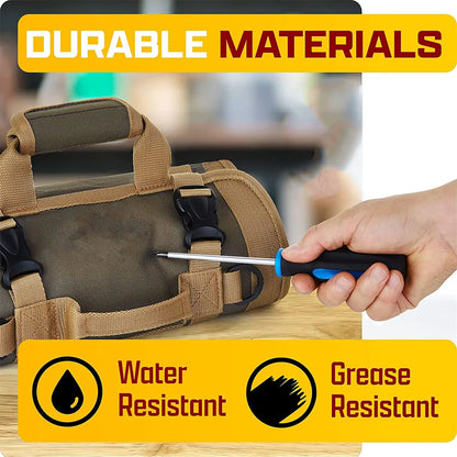 Multifunction Tool Roll Bag Heavy Duty Portable Organizer Storage
