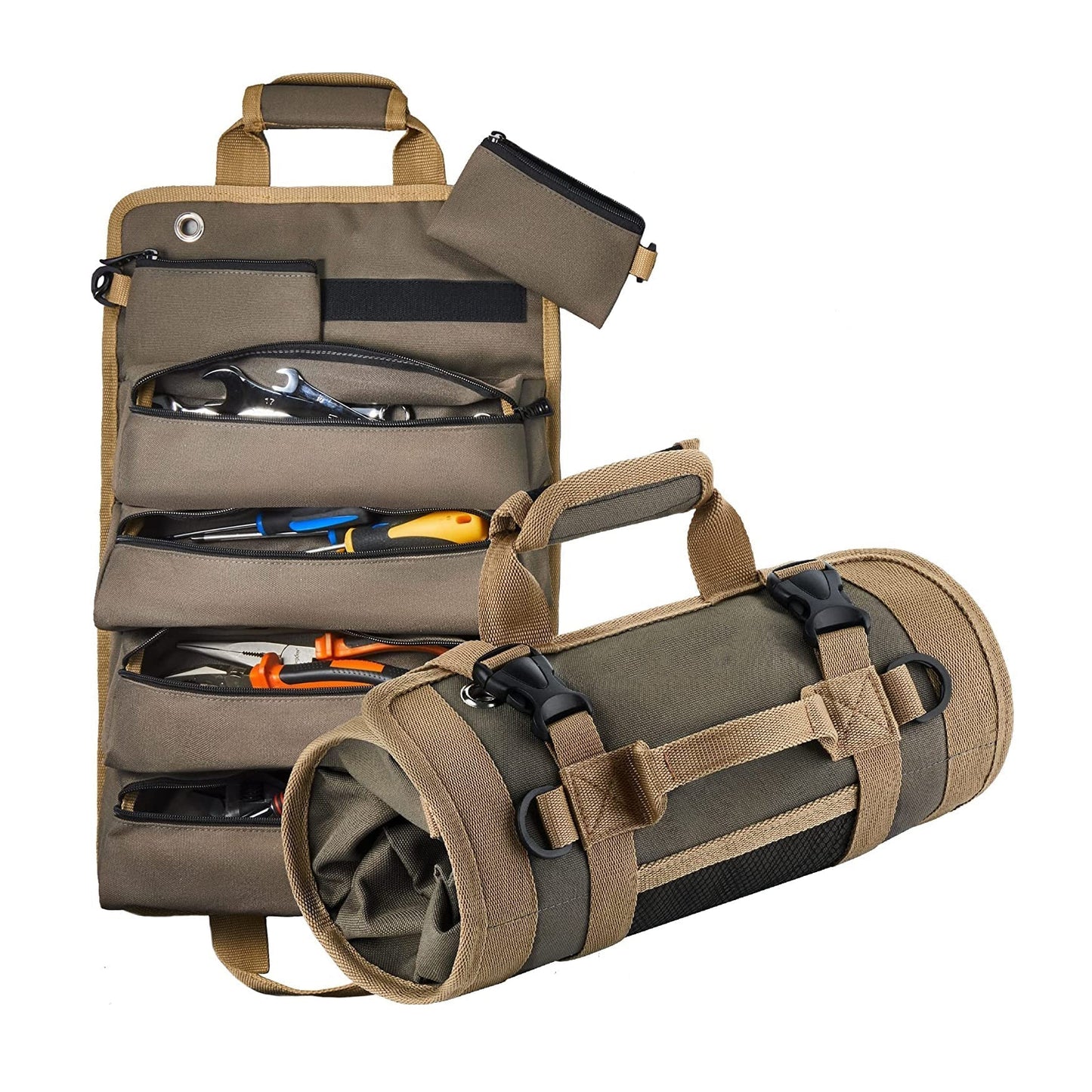 Multifunction Tool Roll Bag Heavy Duty Portable Organizer Storage