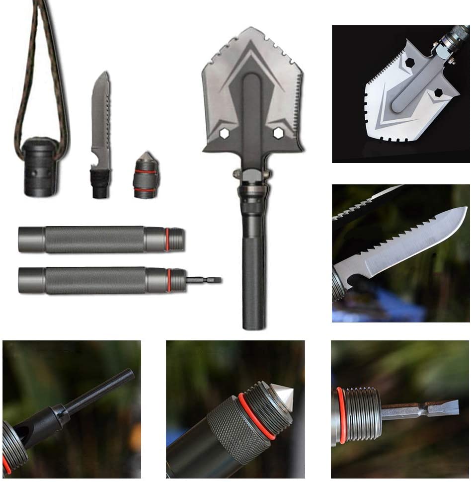 Multifunction folding Shovel Camping Survival tool Adjustable Outdoor Gear Kit