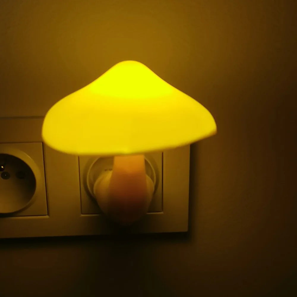 Mushroom Night Light LED Plug In Bedside Lamp Decorative Light