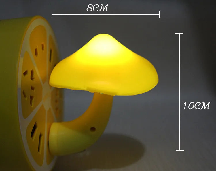 Mushroom Night Light LED Plug In Bedside Lamp Decorative Light