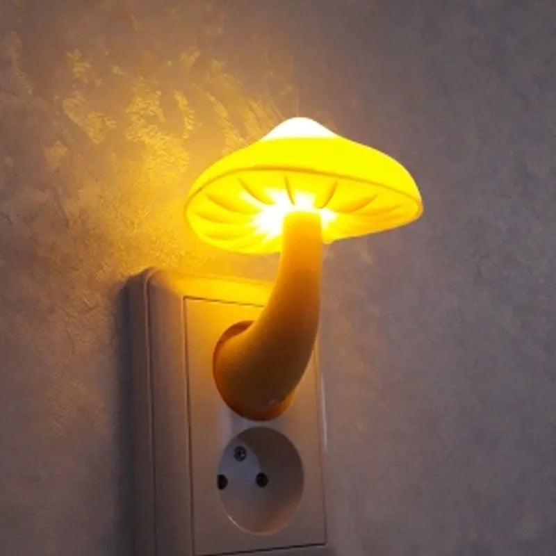 Mushroom Night Light LED Plug In Bedside Lamp Decorative Light