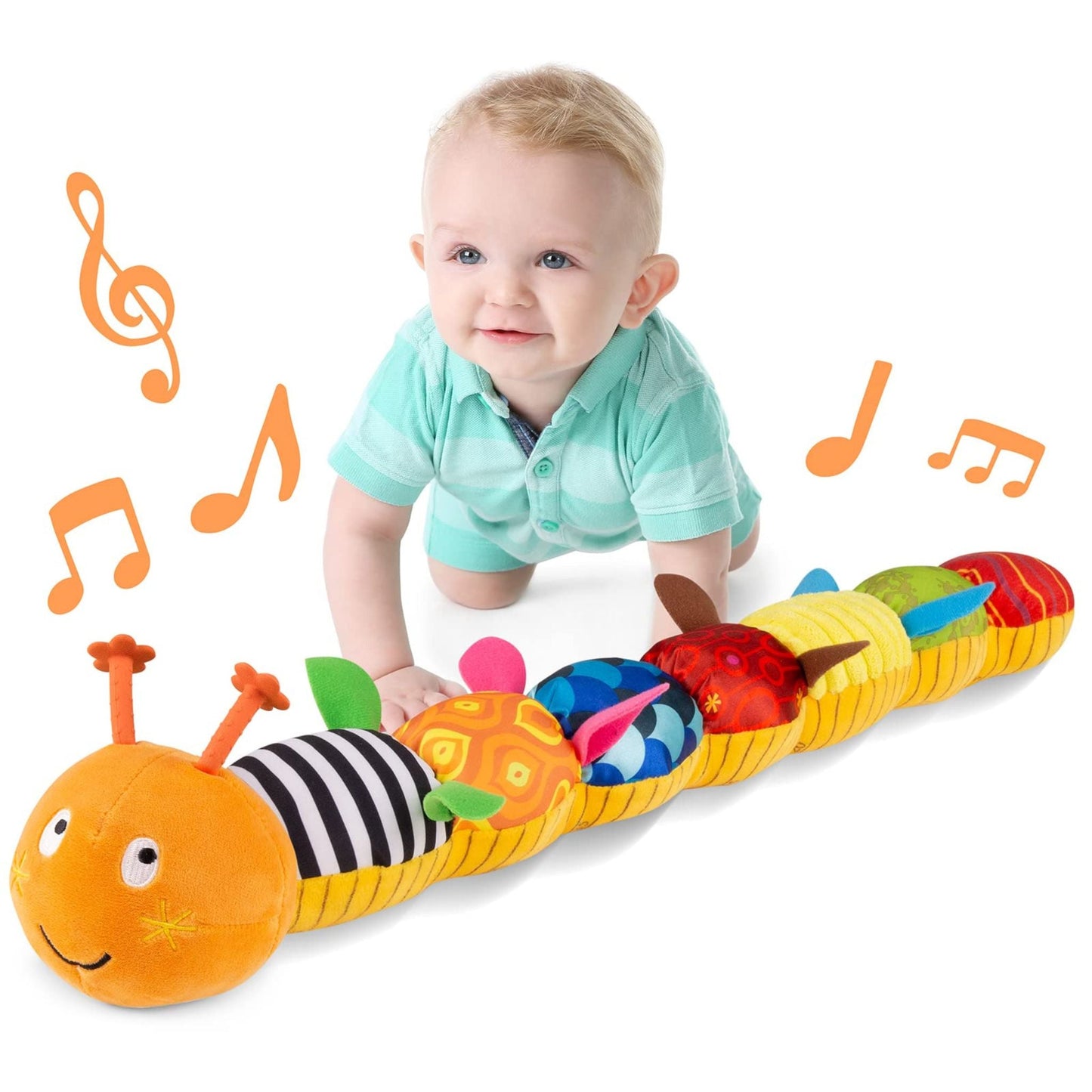 Musical Plush Caterpillar Toy Baby Sensory Soft Interactive Toy
