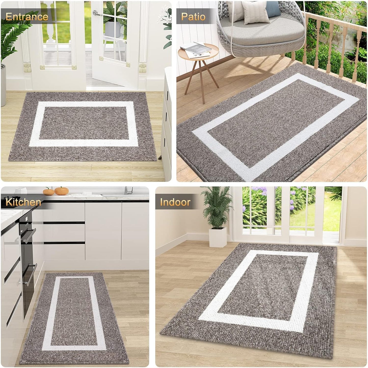 Non Slip Outdoor Door Mat Dirt Trapping Entrance Floor Rug