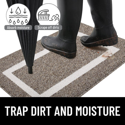 Non Slip Outdoor Door Mat Dirt Trapping Entrance Floor Rug