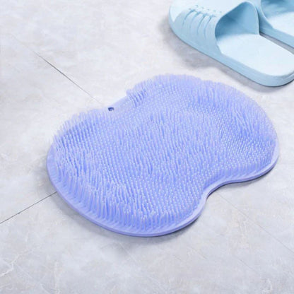 Antislip siliconen badmat met voetschrobber voor onder de douche