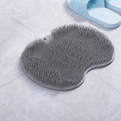 Antislip siliconen badmat met voetschrobber voor onder de douche