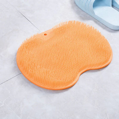 Antislip siliconen badmat met voetschrobber voor onder de douche
