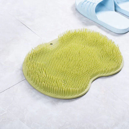 Antislip siliconen badmat met voetschrobber voor onder de douche