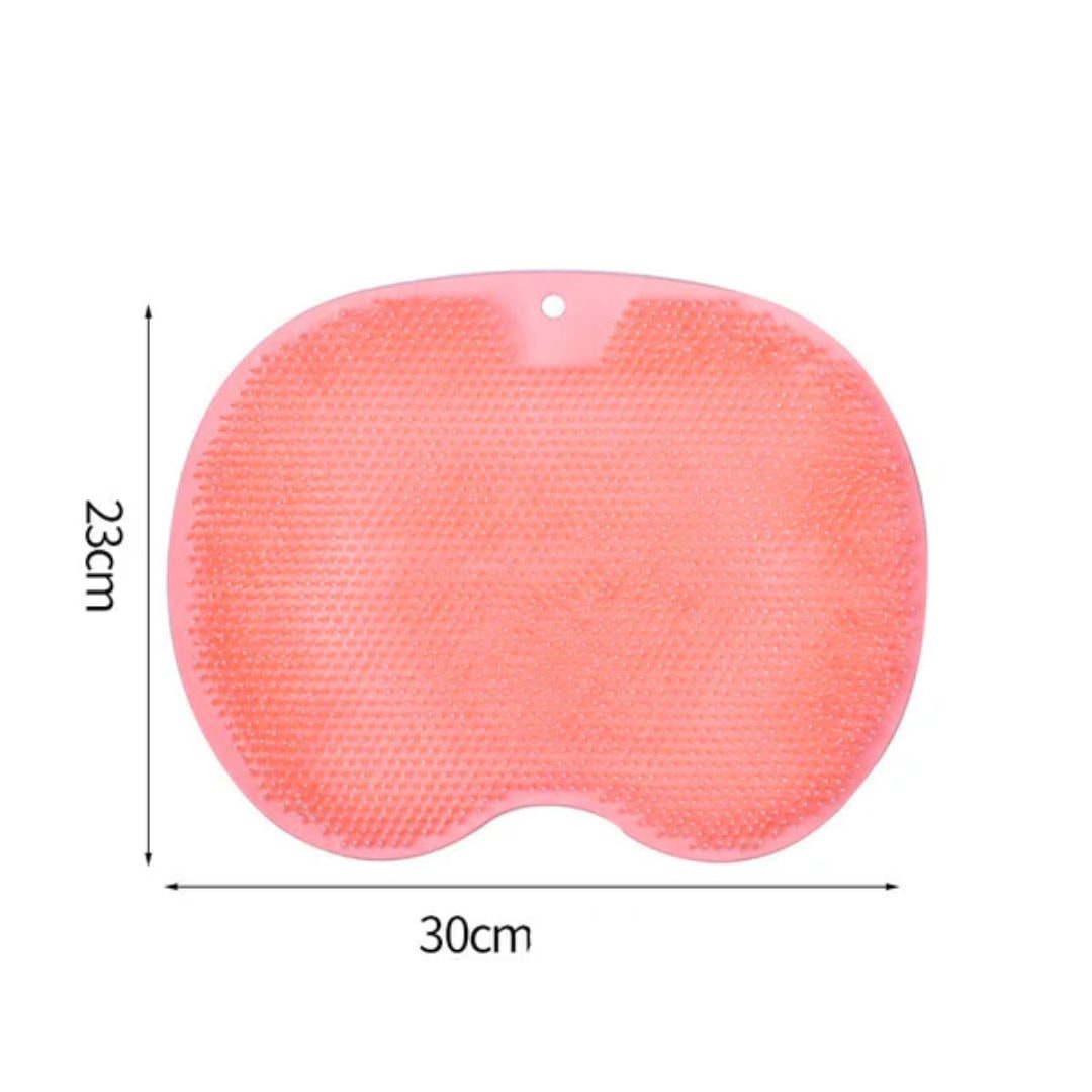 Antislip siliconen badmat met voetschrobber voor onder de douche