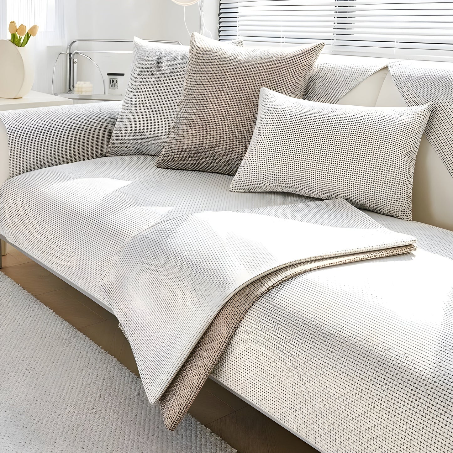 Non Slip Sofa Cover Stretch Couch Protector All Season Furniture Cover