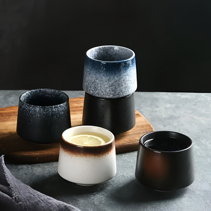 Nordic Ceramic Coffee Cup Set Retro Espresso Tea Mugs