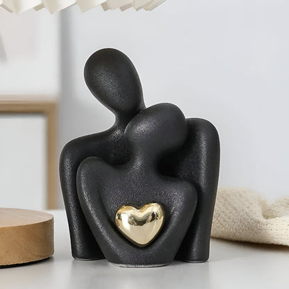 Nordic Couple Figurine Ceramic Love Sculpture Home Decor