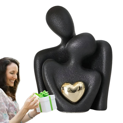 Nordic Couple Figurine Ceramic Love Sculpture Home Decor