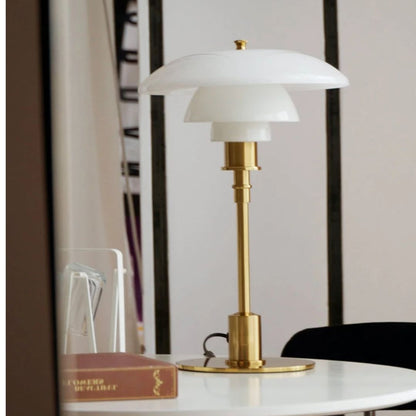 Nordic Glass LED Table Lamp Modern Scandinavian Bedside Light
