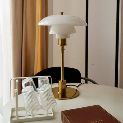 Nordic Glass LED Table Lamp Modern Scandinavian Bedside Light