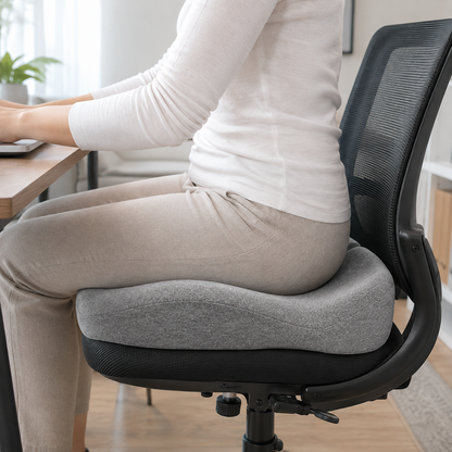 Orthopedic Memory Foam Seat Cushion with Ergonomic Design for Comfortable Sitting