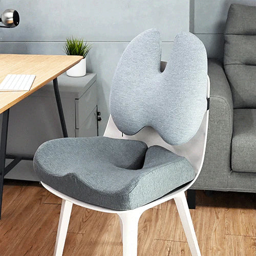 Orthopedic Seat Cushion and Lumbar Support Set Memory Foam Chair Cushion Back Support