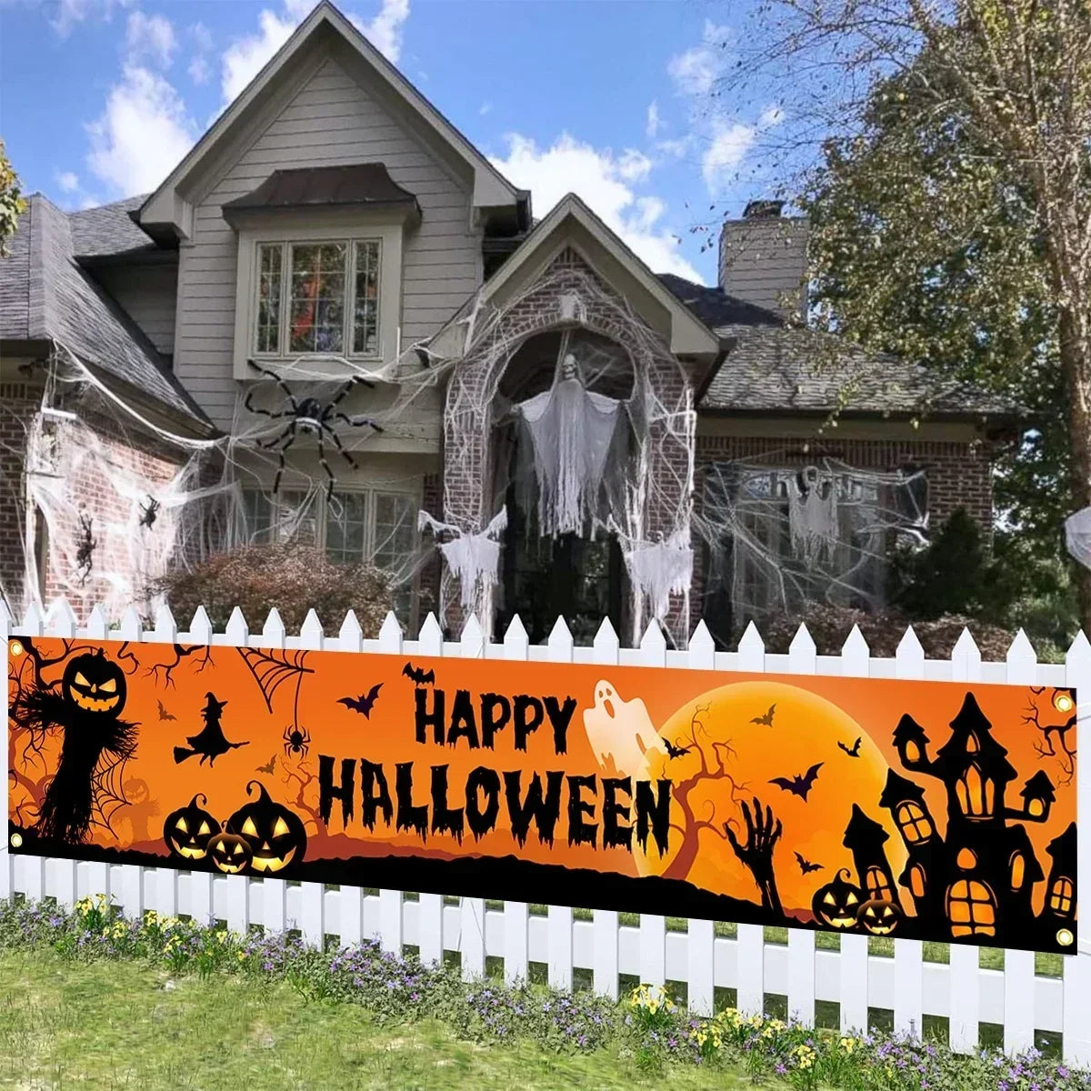 Outdoor Halloween Yard Banner Seasonal Party Decoration