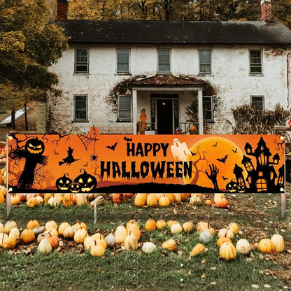 Outdoor Halloween Yard Banner Seasonal Party Decoration