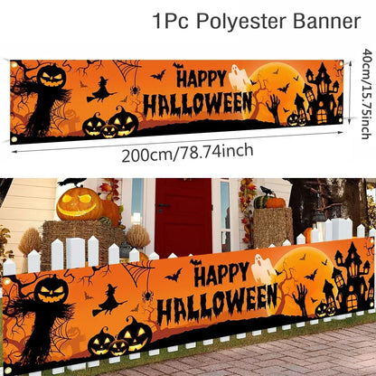 Outdoor Halloween Yard Banner Seasonal Party Decoration