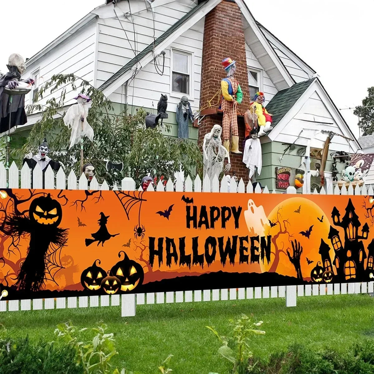 Outdoor Halloween Yard Banner Seasonal Party Decoration