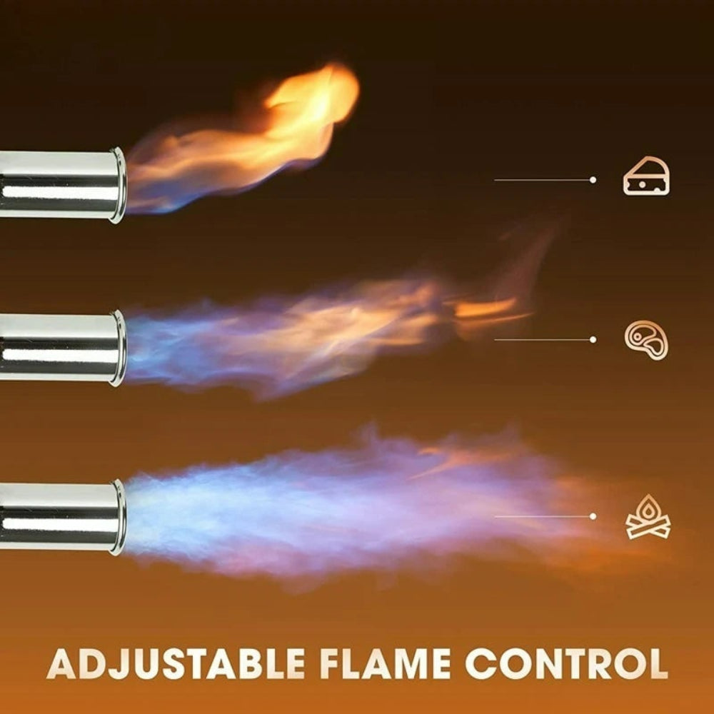 Outdoor Jet Flame Lighter Adjustable Flame Control for Grills Camping