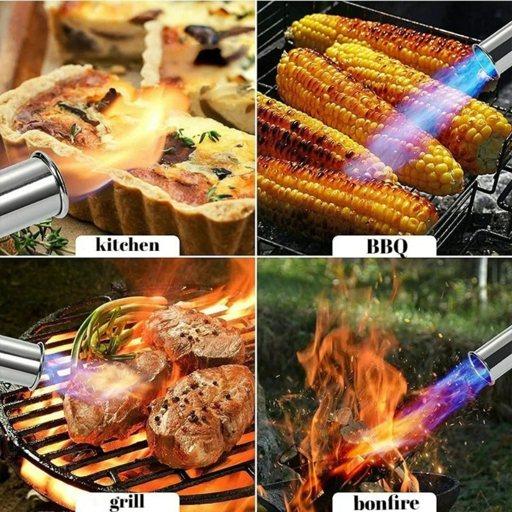 Outdoor Jet Flame Lighter Adjustable Flame Control for Grills Camping