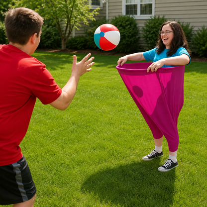 Oversized Trousers Catching Ball Game for Active Group Play