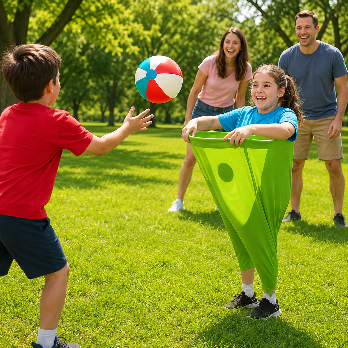 Oversized Trousers Catching Ball Game for Active Group Play