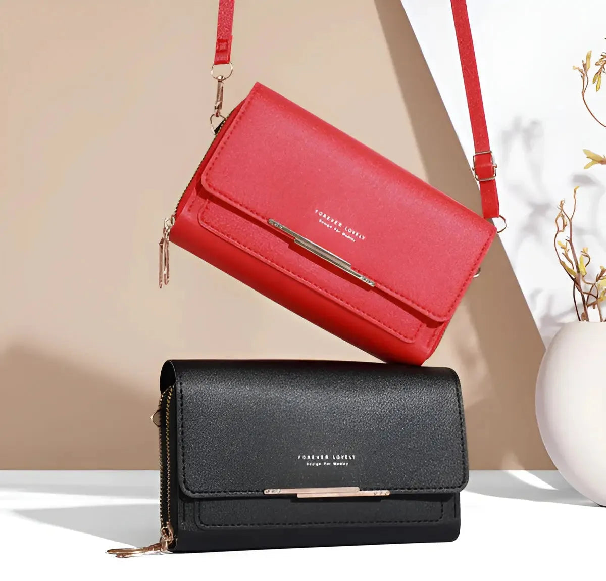 PU Leather Crossbody Bag Womens Shoulder Clutch Handbag