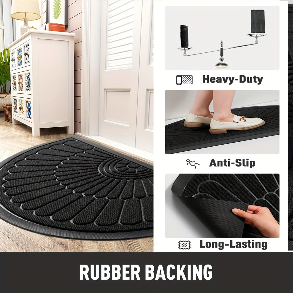 Half-Round Rubber Doormat – Durable and Non-Slip for Indoor and Outdoor Use