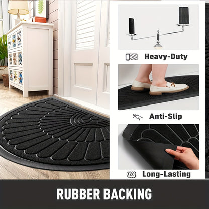 Half-Round Rubber Doormat – Durable and Non-Slip for Indoor and Outdoor Use