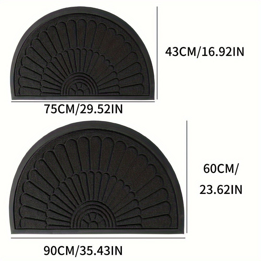 Half-Round Rubber Doormat – Durable and Non-Slip for Indoor and Outdoor Use