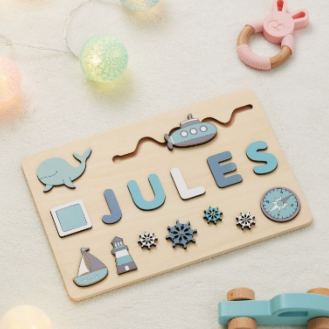 Personalized Wooden Name Puzzle for Toddlers