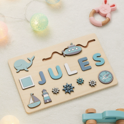 Personalized Wooden Name Puzzle for Toddlers