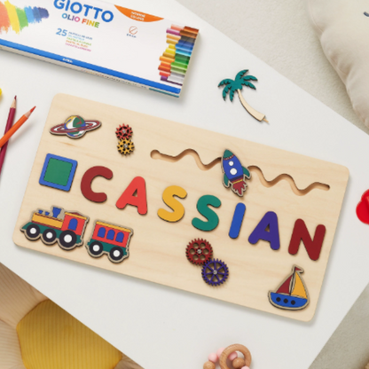 Personalized Wooden Name Puzzle for Toddlers