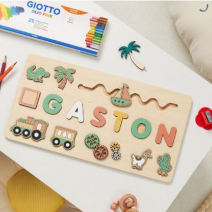 Personalized Wooden Name Puzzle for Toddlers