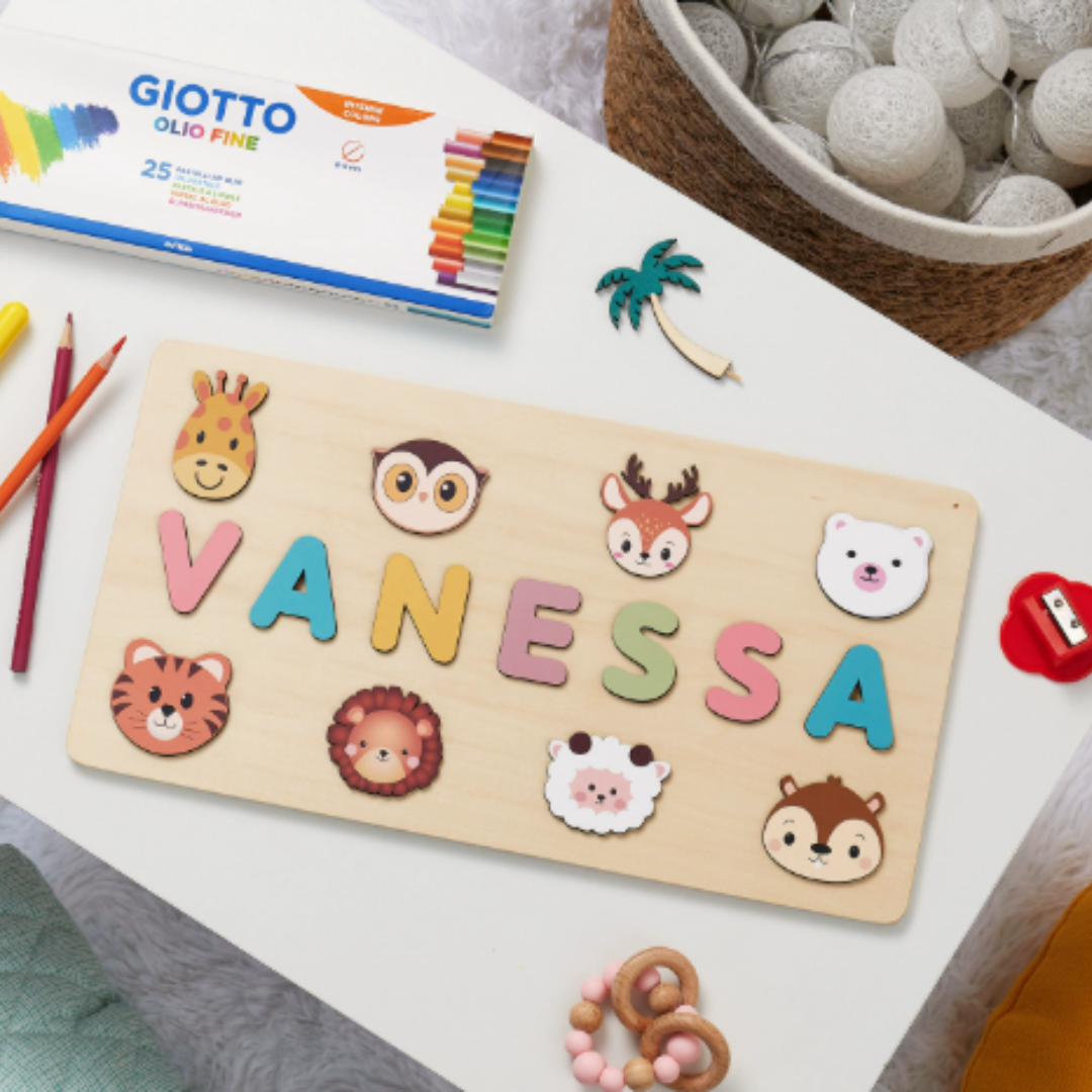 Personalized Wooden Name Puzzle for Toddlers