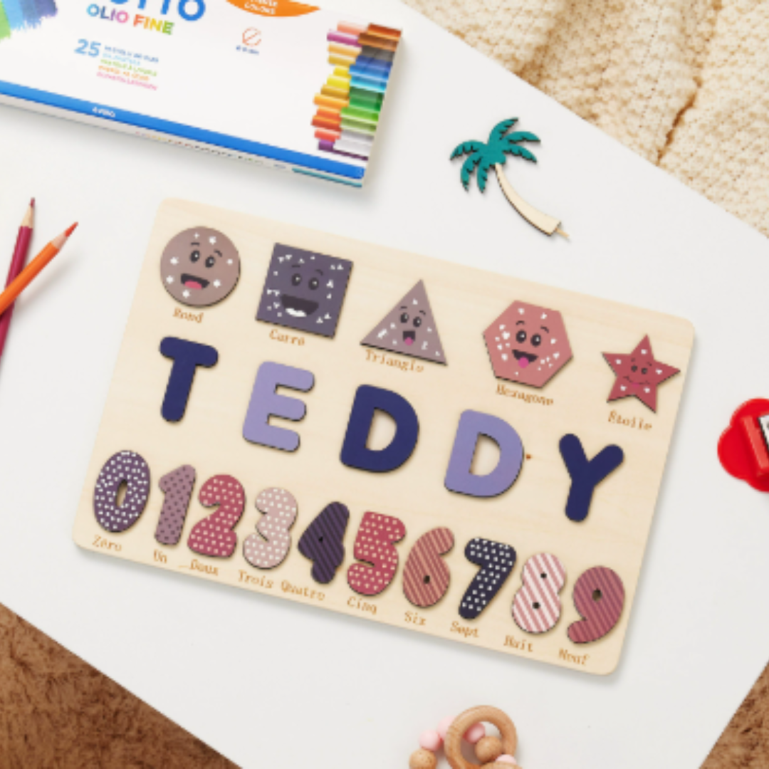Personalized Wooden Name Puzzle for Toddlers