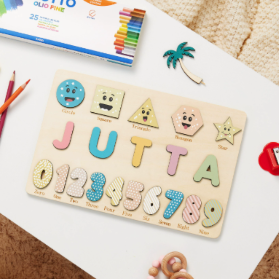Personalized Wooden Name Puzzle for Toddlers