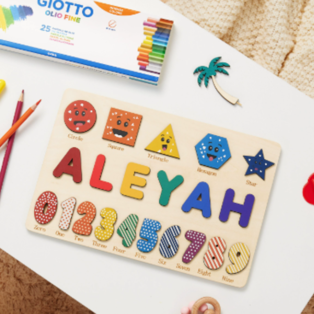 Personalized Wooden Name Puzzle for Toddlers