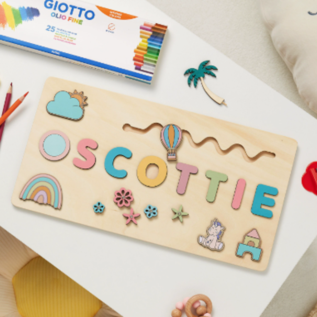 Personalized Wooden Name Puzzle for Toddlers