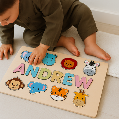 Personalized Wooden Name Puzzle for Toddlers