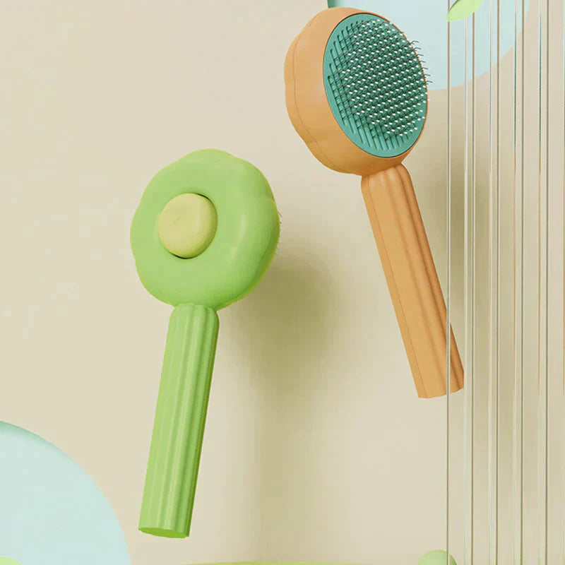 Pet Grooming Brush Self Cleaning Deshedding Slicker Comb